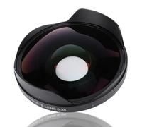 Fisheye Lens Wide Angle, High Definition 0.3X Fisheye Lens with Hood 72mm Thread Mount Long Depth of Field Compatible with Camcorder, Multi Layer Optical Glass