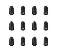 Fishfun 12 Pack Tungsten Fishing Weights, No Chip Anodized Black Bullet Worm Sinkers, 1/2oz