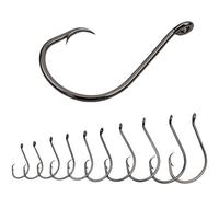 Fishfun 50Pcs Circle Hooks, Super Sharp and Offset Catfish Octopus Circle Hooks for Saltwater and Freshwater, Nickel Coated High Carbon Steel, 3/0 and 4/0, 25pcs Each Size