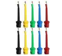 Fishhook Probe for Mini Grabber DIY Testing Tools, PA Material Heat-Resistant and Flame-Retardant, Pack of Five Colors (Red/Black/Yellow/Green/Blue)