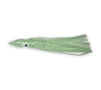 FISHIN ADDICT Muppet Squid Skirts Fishing Lure | Sea fishing Soft Plastic | 10 pack (Fluorescent Green Glow)