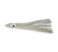 FISHIN ADDICT Muppet Squid Skirts Fishing Lure | Sea fishing Soft Plastic | 10 pack (Fluorescent White Glow)