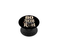 Fishing 80th Birthday Still Keeping It Reel Gift PopSockets Adhesive PopGrip