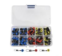 Fishing Accessories A Complete Set of 100 Floating Space Bean Connectors to Elevate Your Tackle Game