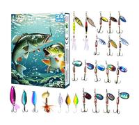 Fishing Advent - 24 Days Christmas Countdown Calendar, Lures For Perch And Crappie,for , Adults, Men, Teen Boys, Fathers, Anglers, Outdoor, Holiday, Birthday