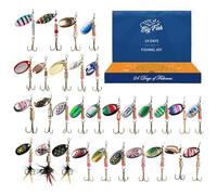 Fishing Advent Calendar 2024 24 Day of Countdown Fishing Tackle Advent Calendar Includes Various Lures Christmas Gifts for Men, Angler, Enthusiasts 2024