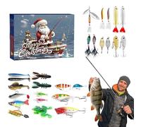 Fishing Advent Calendar 2024, 24 Days Adult Advent Calendar 2024, Unique Advent Calendar 2024 Adults, Christmas Countdown Xmas Surprise Gift for Dads and Fishing Lovers (Blue)