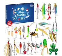 Fishing Advent Calendar 2024-24 Days Fishing Tackle Advent Calendar | Christmas Fishing Countdown Calendar | Christmas Fishing Lures Set for Lovers