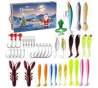 Fishing Advent Calendar 2024,Advent Calendar 2024 Fishing,Advent Calendar Fishing Lure Fishing Kit | Fishing Advent Calendar 2024 for Father's Day, St. Valen