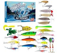 Fishing Advent Calendar 2024, Advent Calendar Fishing Christmas Countdown for Man Adult Teen, Fishing Tackle Advent Calendar, 24 Day Fishing Lure Countdown Calendar For Dads And Fishing Lovers