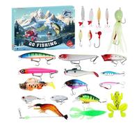 Fishing Advent Calendar 2025,24 Day Countdown Calendar with Fishing Lures | Christmas Items for the Home - Son Husband Uncle Grandpa Father Neighbor