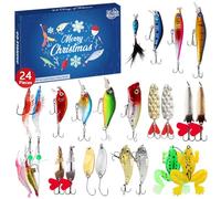 Fishing Advent Calendar 2025 Advent Calendar with Countdown for Christmas 24 Days Christmas Countdown Tackle Set Xmas Fishing Gifts for Adult Men Teen Boys Anglers