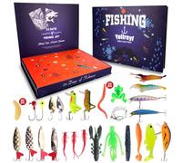 Fishing Advent Calendar 2025 for Men, Fishing Lure Advent Calendar Men, Practical Blind Box Christmas Gifts for Anglers, Fathers, Grandpas, Brothers, Boyfriend