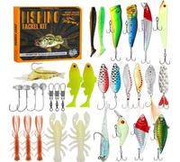 Fishing Advent Calendar, Fishing Lures Set 24 Days Countdown Christmas for Men, Boys, Dads and Fishermen, Christmas Surprise Gift, Freshwater and Sea Fishing