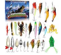 Fishing Advent Calendar for Adult Men Teen Boys, 2025 Fishing Tools Accessories Kit Christmas Countdown Gifts, 24 Days of Lure Accessories and Gear Surprises for Fish Lovers (Multicolors style 7)