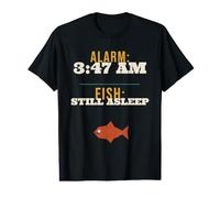 Fishing Alarm 3:47 AM Fish Still Asleep Funny Early Angler Value Graphic T-Shirt