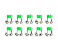fishing alarm,Fishing Bells - Dual Bells for Fishing Poles, 10 Pcs - Fishing Rod Bells & Clips - Fishing Accessories and Equipment on Fishing Rod, Green