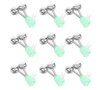 fishing alarms for fishing rods，10 Pcs 1.97 Inch Fishing Rod Extra Loud Alarm Dual Ring Bells Fishing Indicator for All Kinds of Sea Rod -10 Green (Light Green)