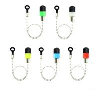 Fishing Alarms Indicator Set for Bottom Fishing 5pc Bobbins Hangers Made of Plastic and Stainless Steel (R+Y+BU+G+WHI)