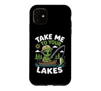 Fishing Alien Lake Life Angler UFO Abduction Spaceship Case for iPhone 11