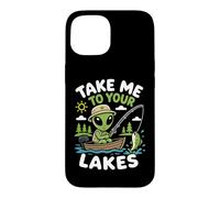 Fishing Alien Lake Life Angler UFO Abduction Spaceship Case for iPhone 15