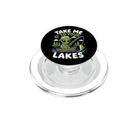 Fishing Alien Lake Life Angler UFO Abduction Spaceship PopSockets PopGrip for MagSafe