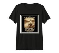 Fishing All Men are Created Equal in Their Seventies Premium T-Shirt