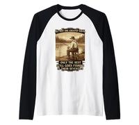 Fishing All Men are Created Equal in Their Seventies Raglan Baseball Tee