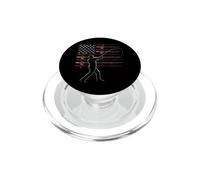 Fishing American Flag Angler Vintage Camo Gift PopSockets PopGrip for MagSafe