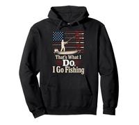 Fishing American Flag That's What I Do Angler Gift Pullover Hoodie