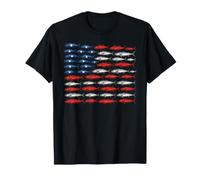 Fishing American Flag Tuna Mackerel Angler Gift T-Shirt