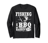 Fishing and BBQ My Perfect Mashup Grill Grilling Long Sleeve T-Shirt