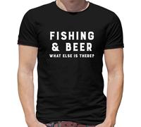 Fishing and Beer What Else is There? - Mens T-Shirt - Black - Large