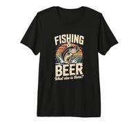 Fishing and Beer What Else is There Retro Bass Premium T-Shirt