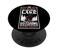 Fishing and Belgian Sheepdog PopSockets Adhesive PopGrip