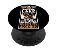Fishing and Bouvier des Ardennes PopSockets Adhesive PopGrip