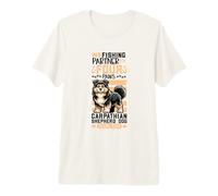 Fishing and Carpathian Shepherd Dog Premium T-Shirt