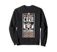 Fishing and Caucasian Shepherd Dog Sweatshirt