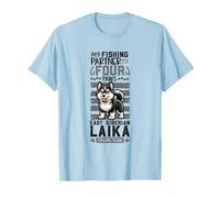 Fishing and East Siberian Laika T-Shirt, Men, Baby Blue, Medium