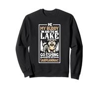 Fishing and Sharr dog Sweatshirt