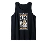 Fishing and Sharr Dog Tank Top