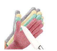 Fishing Anti Cut Gloves GMG Non-Slip HPPE EN388 ANSI Anti-Cut Level 5 Safety Work Resistant for Kitchen Garden(4 Pairs,X-Large)