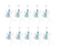 Fishing Assist Hook for Vertical Jigging Lures, 10Pcs Jigging Hook Slow Fast Fall Jigs Fishing Replacements Replacement