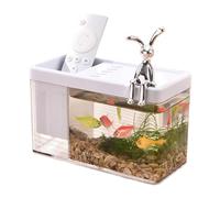 Fishing Avarium - Small Desktop Aquarium, Betta Habitat | Compact Glass Tank with LED Lights, Nano-Tank for Easy Maintenance, Home and Office Decoration, Clear Fish Bowl,