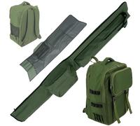 Fishing Backpack & 6 Rod Holdall Set - Waterproof Rucksack with Storage Pockets Heavy Duty & Carp Rod Bag for 12ft Rods - Ideal for Carp, Coarse & Match Fishing Tackle