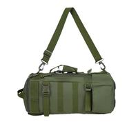 Fishing Backpack - Tackle Sling Bag with Cup Holder | Large Fishing Gear Storage Bag for Camping, Hiking, Outdoor Adventures, Water Resistant Fishing Backpack with MULT, army green, Consulte la
