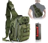 Fishing Backpack with Tackle Boxes, Fishing Tackle Bag with Rod Holder for Outdoor Sport, Versatile Hiking Backpack Lightweight Tactical Bag, Army Green Shoulder Bags for Hiking, Travel, Camping