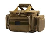 Fishing Bag Fishing Tackle Bags Shoulder Bag High Capacity 600D Oxford Cloth Outdoor Cycling Backpack Camping Picnic Bag(Khaki)