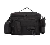 Fishing Bag - Fishing Tackle Waist Bag with Multiple Pockets, Multifunctional Fishing Rod Bag, Portable Fishing Bait Equipment Supplies, bo, Black, Fare riferimento alla descrizione, Please refer to