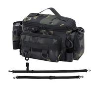 Fishing Bag | Large Capacity Gear Storage - Waterproof, with A Partition, Adjustable Shoulder Strap for Freshwater Lake River Shore Pier Pond Outdoor Saltwater